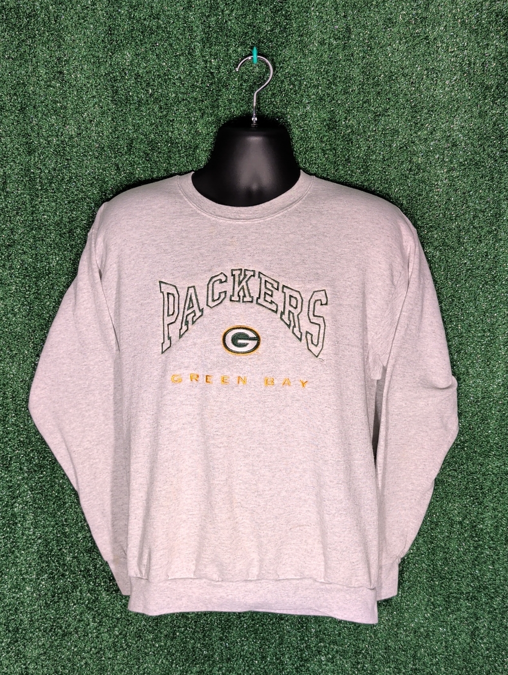 Vintage Delta Gray Green Bay Packers Crewneck Sweatshirt Size XL